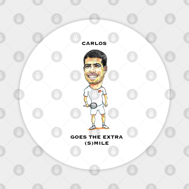 Carlos Alcaraz caricature Magnet by dizzycat-biz